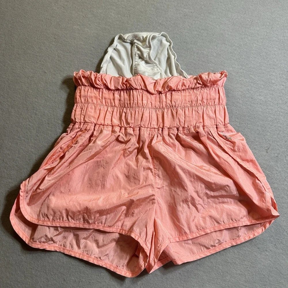 Free People Movement The Way Home Shorts Womens Small Coral Orange Athletic‎